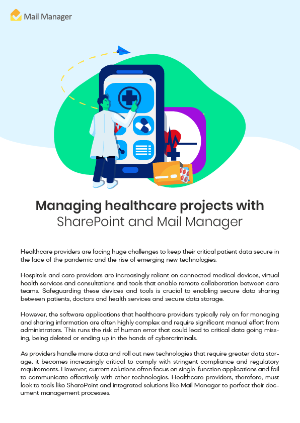 Managing healthcare projects with SharePoint and Mail Manager-01