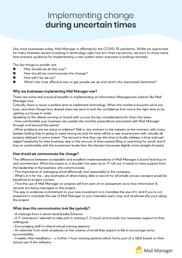 Implementing Change during uncertain times two-pager-01