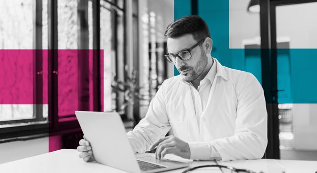 Man reading business case